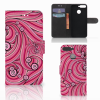 Huawei Y6 2018 Hoesje Swirl Pink - thumbnail