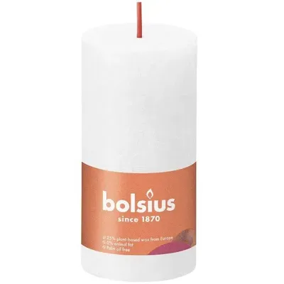 Stompkaars Cloudy White 100/50 rustiek Bolsius - Bolsius