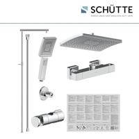Schutte TRENTO Regendouche set met thermostatische kraan | Chroom - 60140 - thumbnail