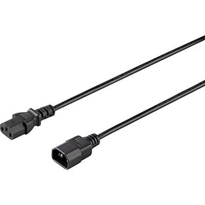 Sygonix SY-5042704 Apparaat (koud) Verlengkabel Zwart 1.50 m