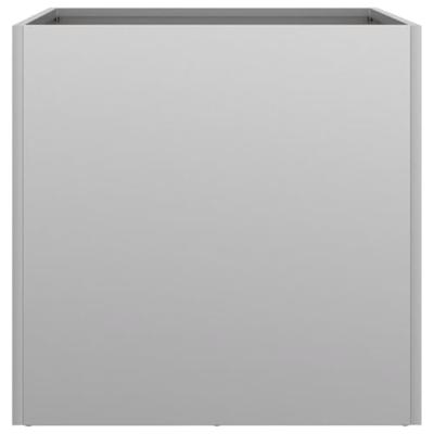 VidaXL Plantenbakken 2 st 42x40x39 cm gegalvaniseerd staal zilverkleur