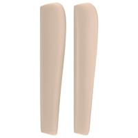 Hoofdbord met randen 93x23x118/128 cm kunstleer cappuccinokleur - thumbnail