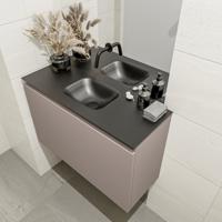 MONDIAZ OLAN 80cm toiletmeubel smoke. LEX wastafel urban midden geen kraangat - thumbnail