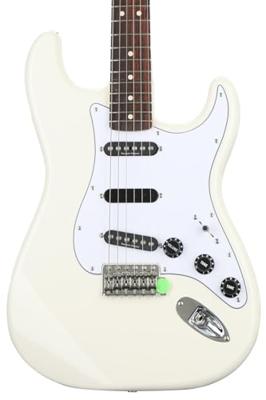 Fender Ritchie Blackmore Stratocaster Olympic White Scalloped RW elektrische gitaar met deluxe gigbag