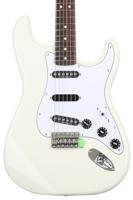 Fender Ritchie Blackmore Stratocaster Olympic White Scalloped RW elektrische gitaar met deluxe gigbag - thumbnail