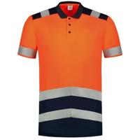 Tricorp poloshirt - High-Vis - bicolor - fluor red-ink - maat XL - thumbnail