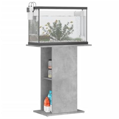 Aquariumstandaard 60,5x36x72,5 cm bewerkt hout betongrijs - thumbnail