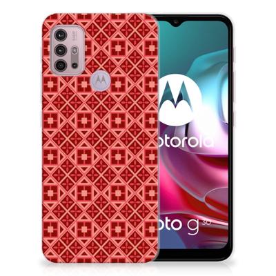 Motorola Moto G30 | G10 | TPU bumper | Batik Rood Motorola Moto G30 | G10 | TPU bumper | Batik Rood
