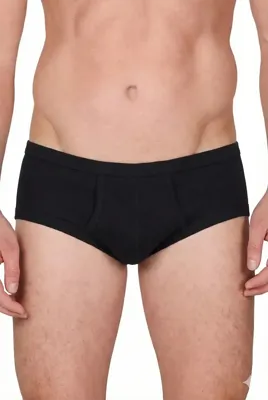 HL-tricot heren slip met gulp, Flatlock - Heren onderbroeken met sluiting - Katoenen ondergoed