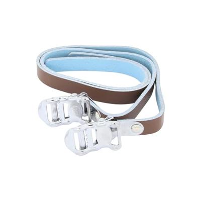 CONTEC toeclip-riemen "leather strap" ct pedalstrap leather leather brown 2pcs