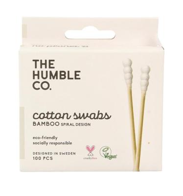 The Humble Co. Bamboe wattenstaafjes wit - spiraalvorm