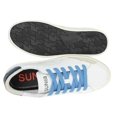 SUN68 Street Leather Z34140_0107 Wit / Blauw-40 maat 40