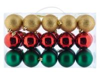 LIVARNO home 30 Kerstballen (Groen, rood, goud) - thumbnail