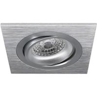 Kantelbare Vierkante Inbouwspot GU10 - Zilver Aluminium - 92mm - thumbnail