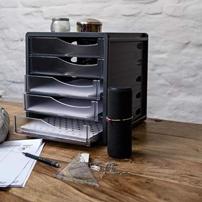 Rotho Spacemaker Bureau Ladenbak 5 Dichte Lades Transparant