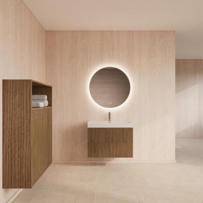 Badmeubelset Gliss Design Hybris Castle Brown Met Wastafel 80 cm