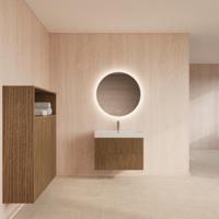 Badmeubelset Gliss Design Hybris Castle Brown Met Wastafel 80 cm - thumbnail