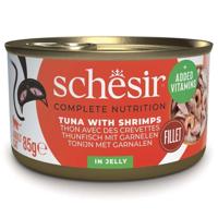 Schesir in Gelei Tonijn/Garnalen natvoer kat 85gr - thumbnail