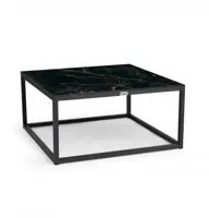 Tierra Outdoor lounge tuintafel rio marble trespa 80x80x40cm charcoal - thumbnail