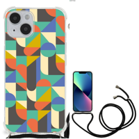 iPhone 14 Doorzichtige Silicone Hoesje Funky Retro - thumbnail