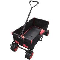 Bolderkar vouwbaar FW3018 rood - zwart brede wielen Warentuin over zee - Warentuin over zee - thumbnail