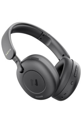 havit H655BT Hybride actieve ruisonderdrukkende hoofdtelefoon voor vliegtuigreizen, draadloze over-ear bluetooth-hoofdtelefoon, 76H speeltijd, Hi-Res Audio, Super Bass via app, 5 microfoon voor