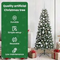 VidaXL Kunstkerstboom met 150 led groen 150 cm pvc en plastic en staal - thumbnail