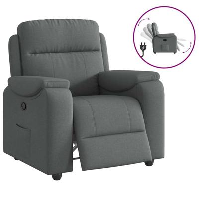 Relaxfauteuil donkergrijze stof