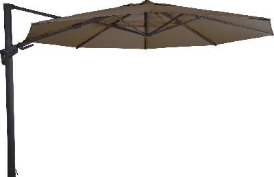 Grote Zweefparasol VirgoFlex Taupe 3,5m van Lesli Living Grote Zweefparasol VirgoFlex Taupe 3,5m van Lesli Living