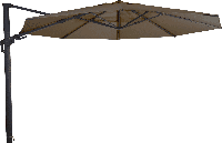 Zweefparasol Virgoflex Rond Ø3,5m - Taupe - thumbnail