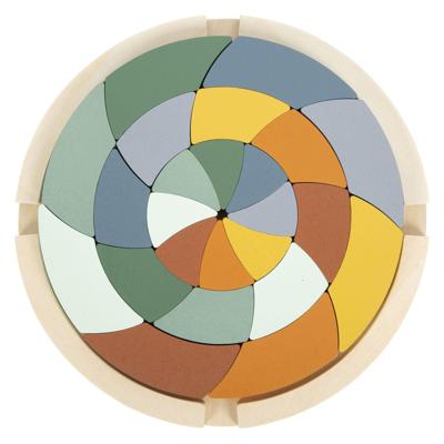 Small Foot - houten vormenpuzzel safari rond, 24st. Small Foot - houten vormenpuzzel safari rond, 24st.