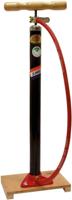 Jumbo Fietspomp op houten plank met dunlop ventiel - thumbnail