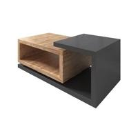Meubella Salontafel Bello - Eiken - Antraciet - 120 cm - thumbnail