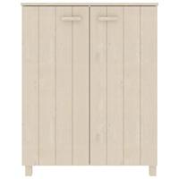 Schoenenkast HAMAR 85x40x108 cm massief grenenhout honingbruin - thumbnail