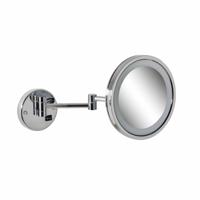 Wiesbaden wand scheerspiegel met led verlichting chroom - thumbnail