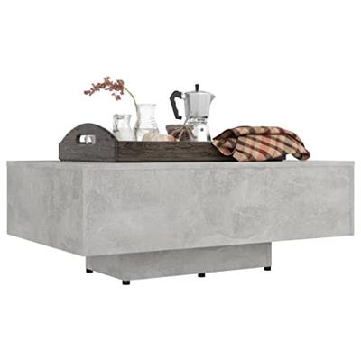 VidaXL Salontafel 85x55x31 cm bewerkt hout betongrijs