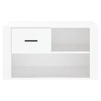 Schoenenkast 80x35x45 cm bewerkt hout wit - thumbnail