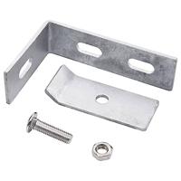 VidaXL Wand hoekverbinding 10 sets zilverkleurig - thumbnail