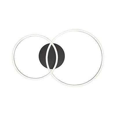 Just Light Moderne plafondlampIvanka 2-rings zwart - 14537-18