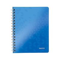 Leitz WOW schrift ft A5, geruit 5 mm, blauw - thumbnail