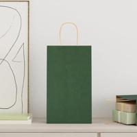 VidaXL Papieren zakken 250 st met hengsels 21x11x36 cm groen - thumbnail