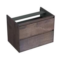 Onderkast Forzalaqua Reno 80x51x60 Cm 2 Lades Softclose Eiken Charcoal - thumbnail