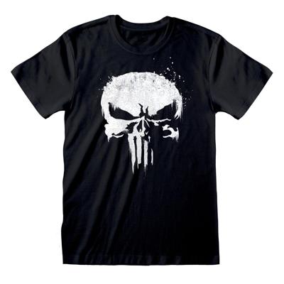 T-Shirt met Korte Mouwen Marvel Logo Zwart Unisex - Maat: S
