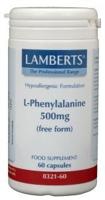 Lamberts L-Phenylalanine 500mg 60 Capsules - thumbnail