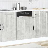 Vaatwaspaneel Lucca bewerkt hout betongrijs - thumbnail