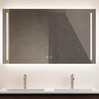 Spiegel Gliss Design Verticaal Led Standaard Dubbele LED Verlichting Met Spiegelverwarming 100cm - thumbnail