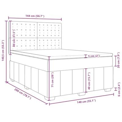 Boxspring met matras stof zwart 140x200 cm