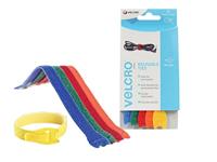 VELCRO® VEL-EC60250 Klittenband kabelbinder Om te bundelen Haak- en lusdeel (l x b) 200 mm x 12 mm Blauw, Groen, Rood, Oranje, Geel 5 stuk(s) - thumbnail