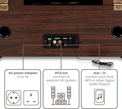 Crosley Rhapsody Mahogany platenspeler entertainmentset