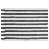 VidaXL Balkonscherm hdpe 75x400 cm antraciet en wit - thumbnail